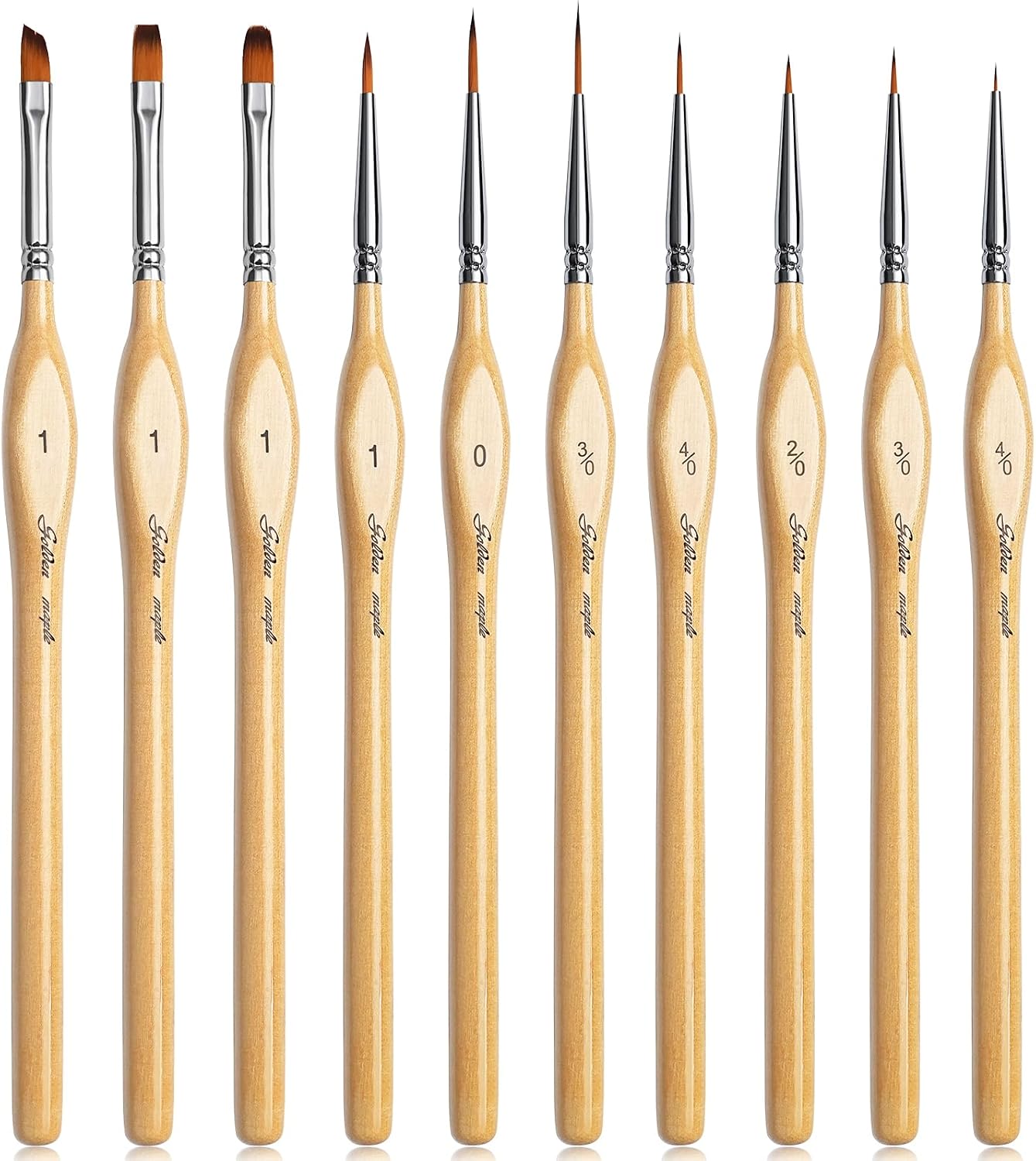 10 Piece Detail Paint Brush Set