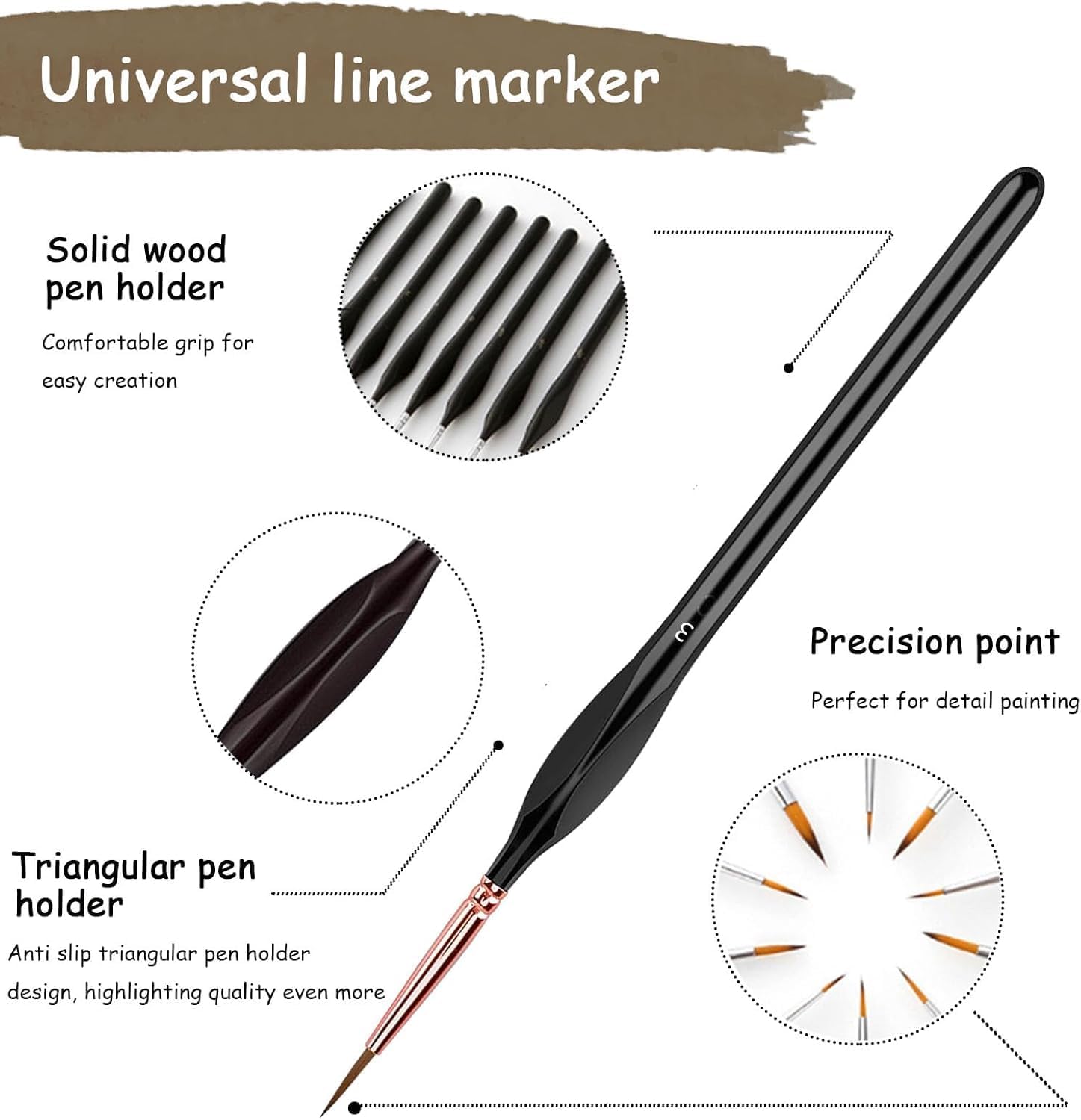10 Piece Detail Paint Brushes