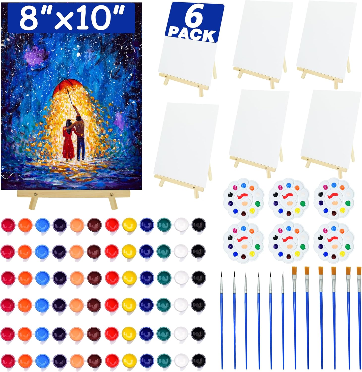 105-Piece Acrylic Painting Set with Easels