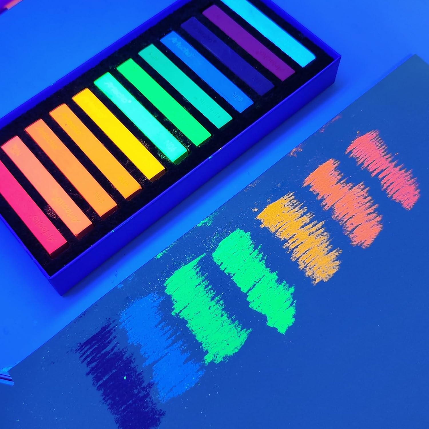 12 Fluorescent Soft Pastels Set