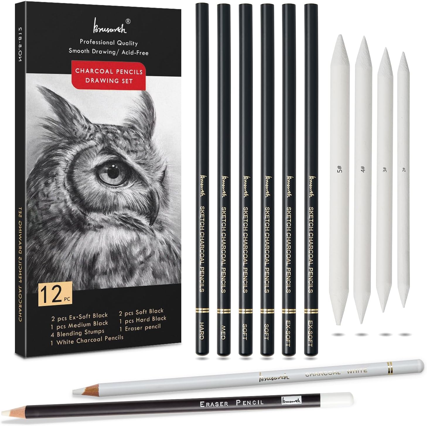 12 Piece Charcoal Set