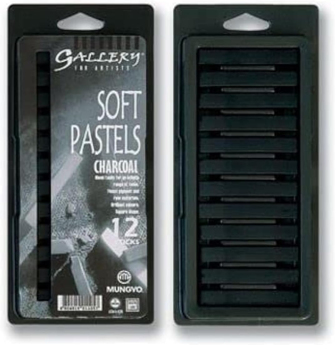 12-Piece Charcoal Soft Pastels Set