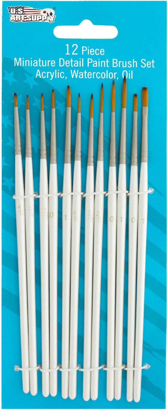 12 Piece Miniature Brushes