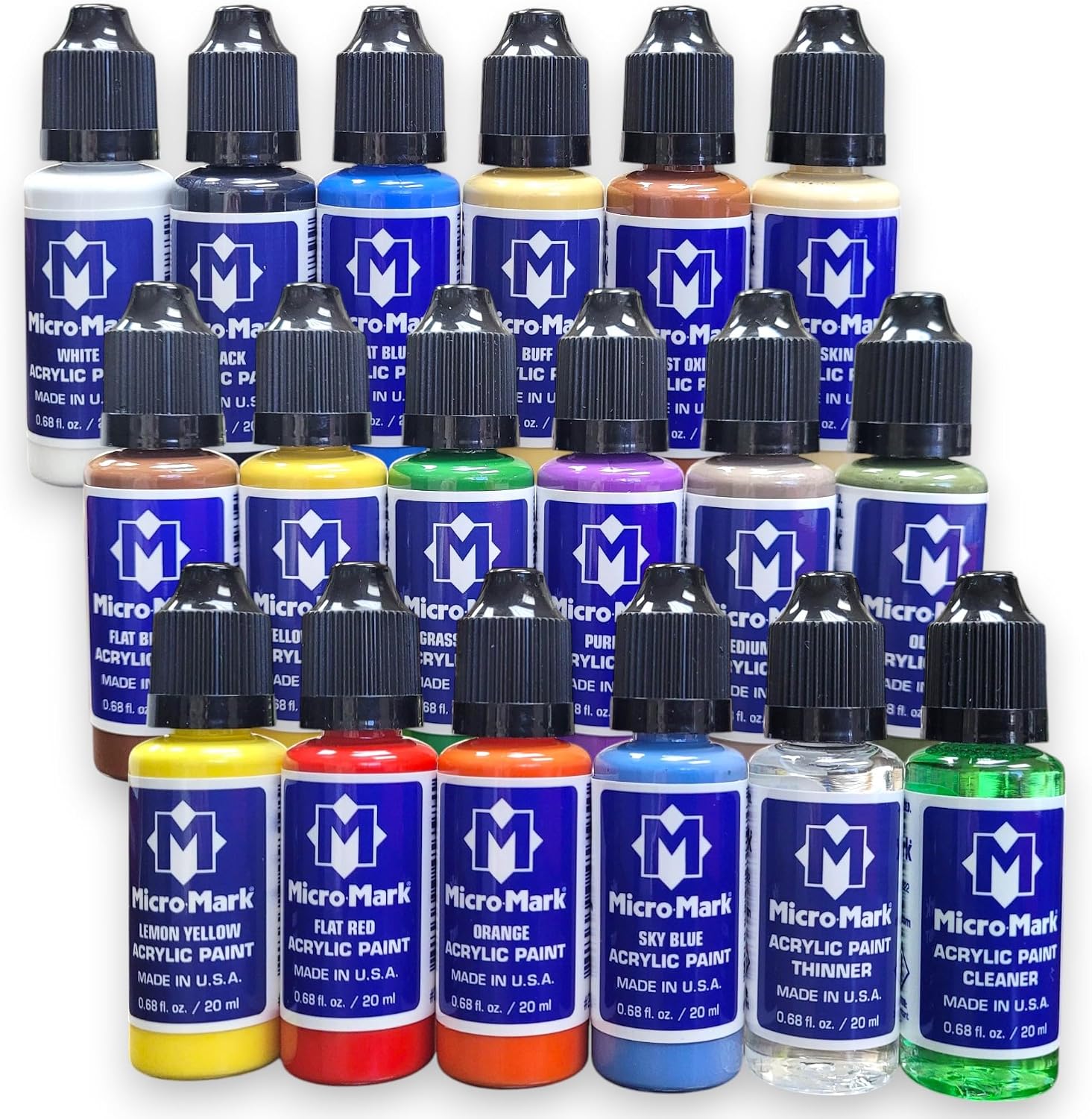 16 Colour Acrylic Paint Set