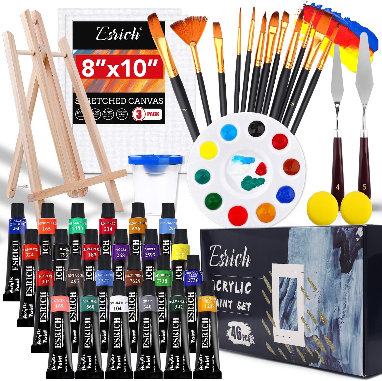 24 Color Acrylic Paint Kit