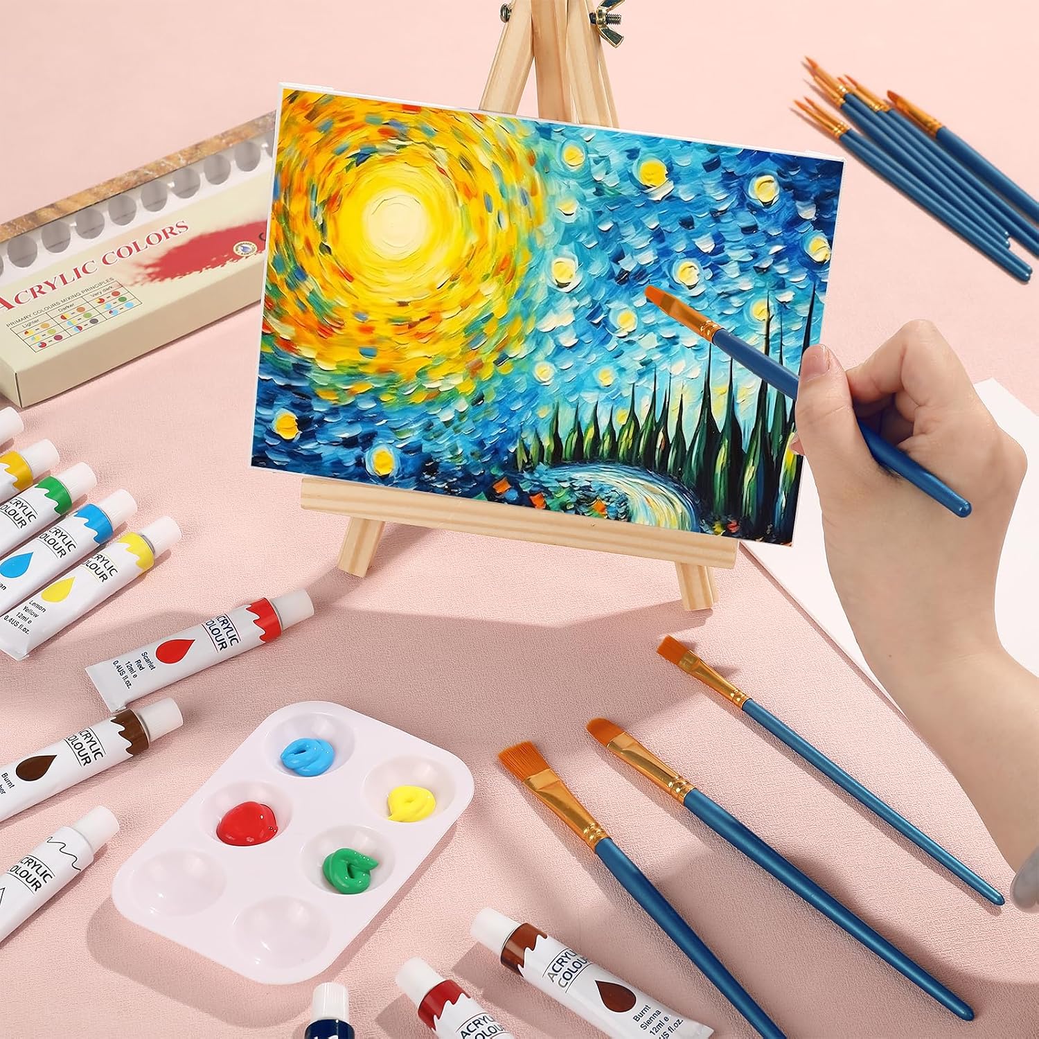 24 Color Acrylic Paint Kit
