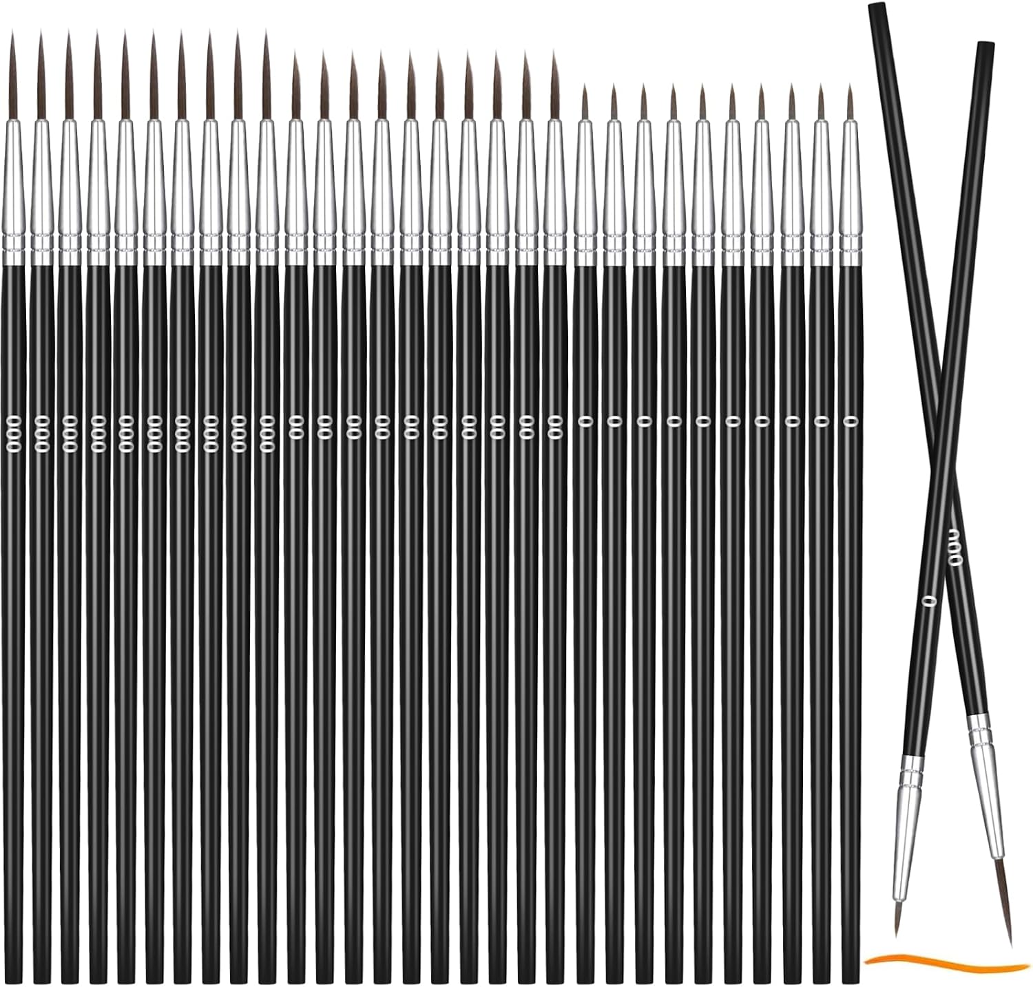 30 Piece Detail Brushes - 30-Piece Miniature Detail Brush Set