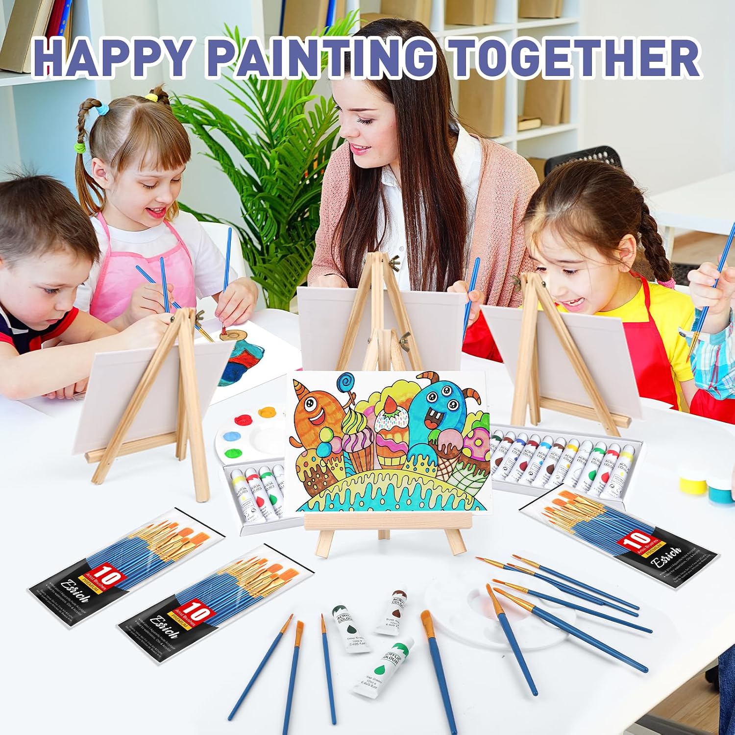4 Easel Acrylic Painting Kit