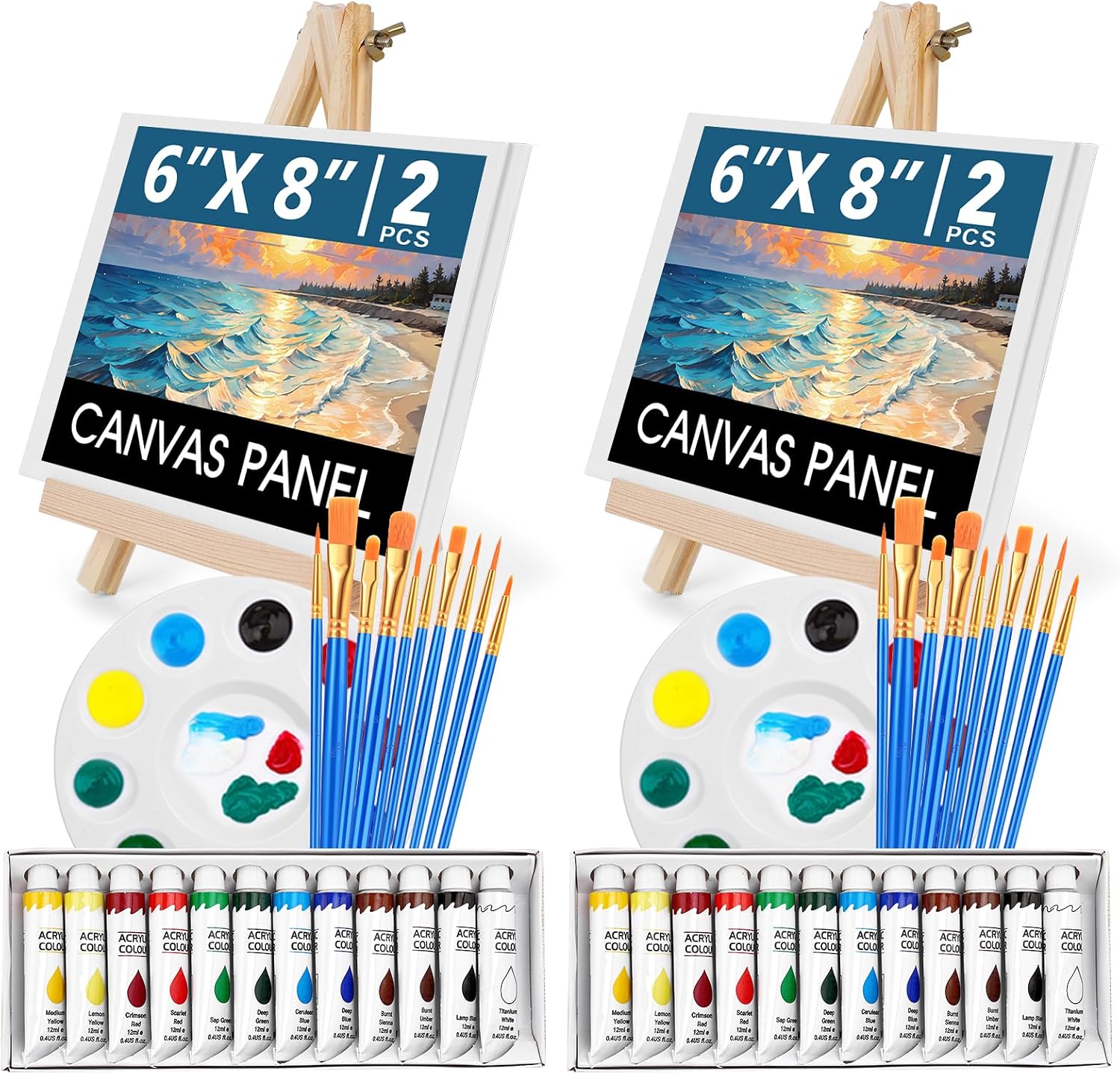 4 Easel Acrylic Painting Kit