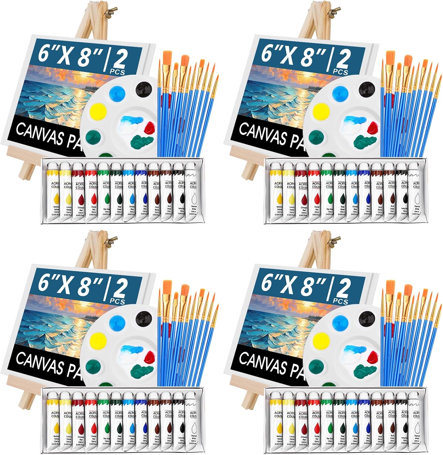 4 Easel Acrylic Painting Kit