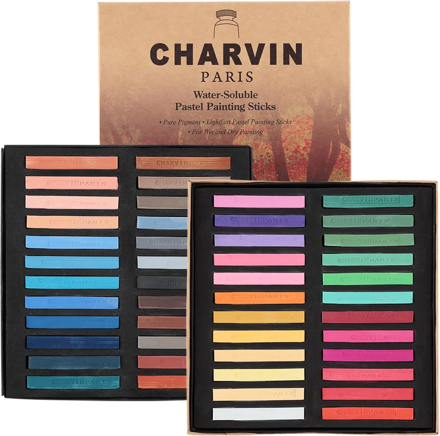 48 Colour Water-Soluble Pastel