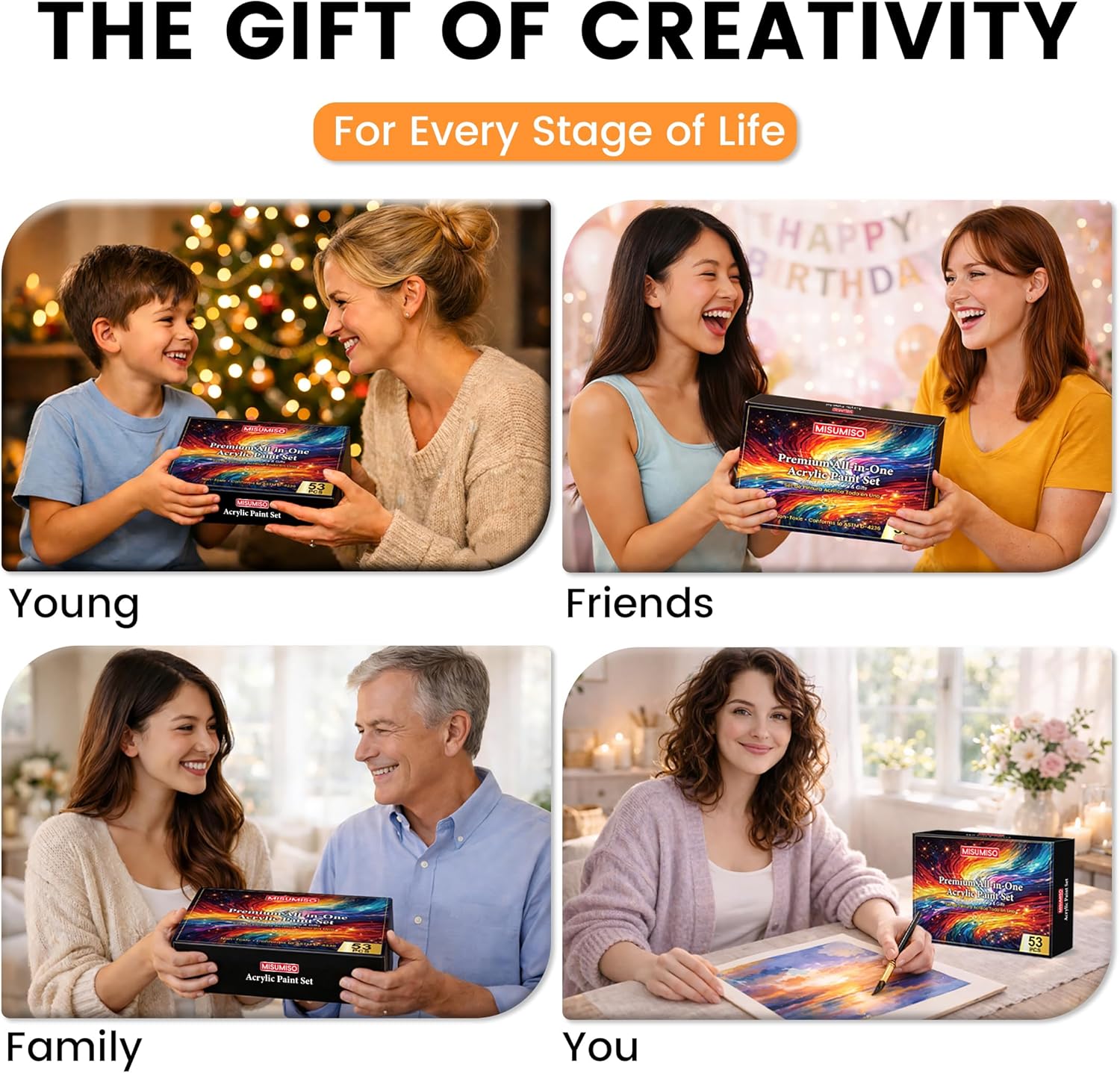 53-Piece Acrylic Painting Set