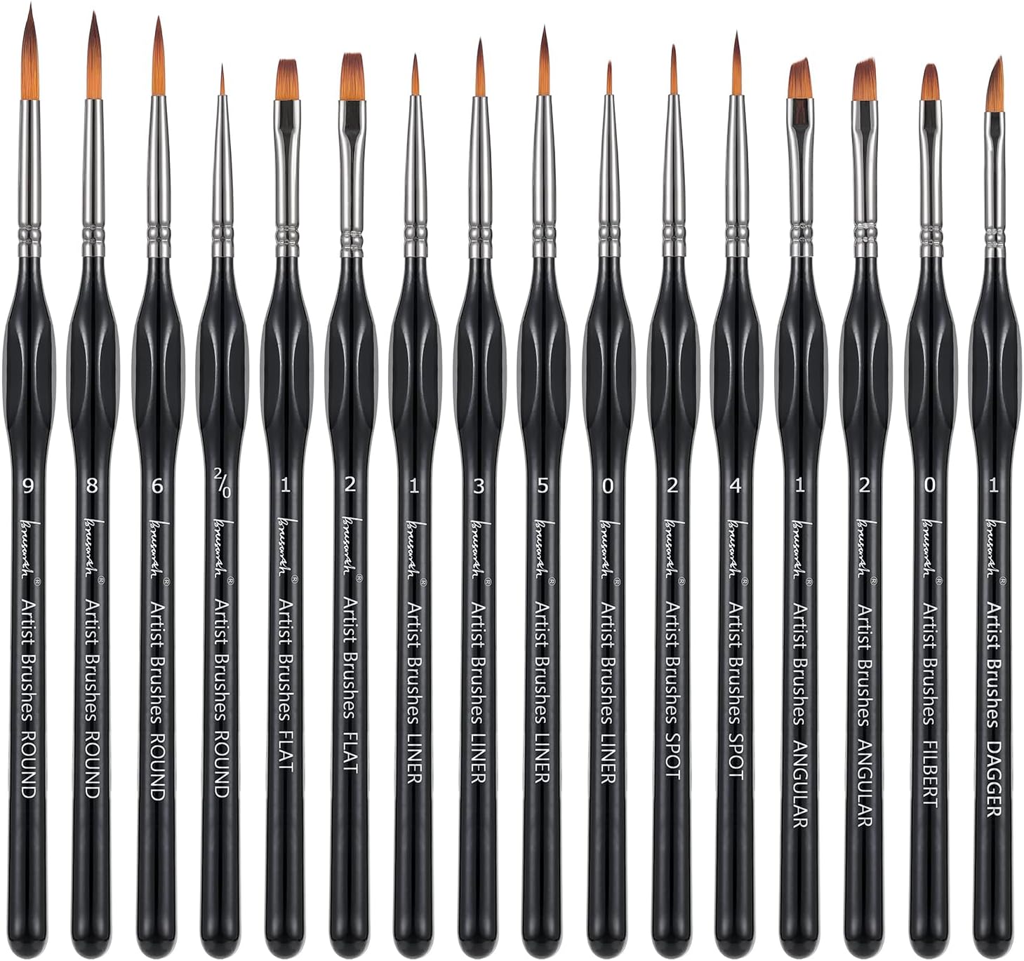 6 Piece Miniature Drybrush Set