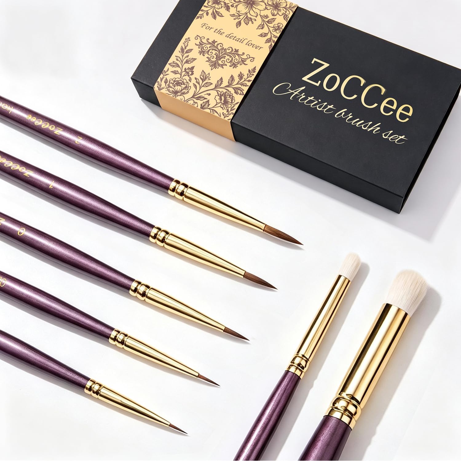 7 Piece Miniature Drybrush Set 7 Piece Miniature Drybrush Set