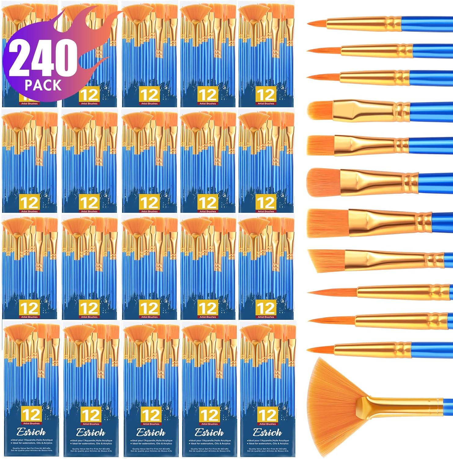72 Piece Artist Brush Set