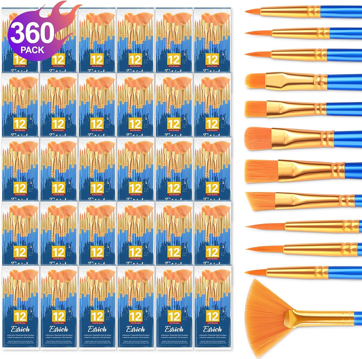 72 Piece Artist Brush Set