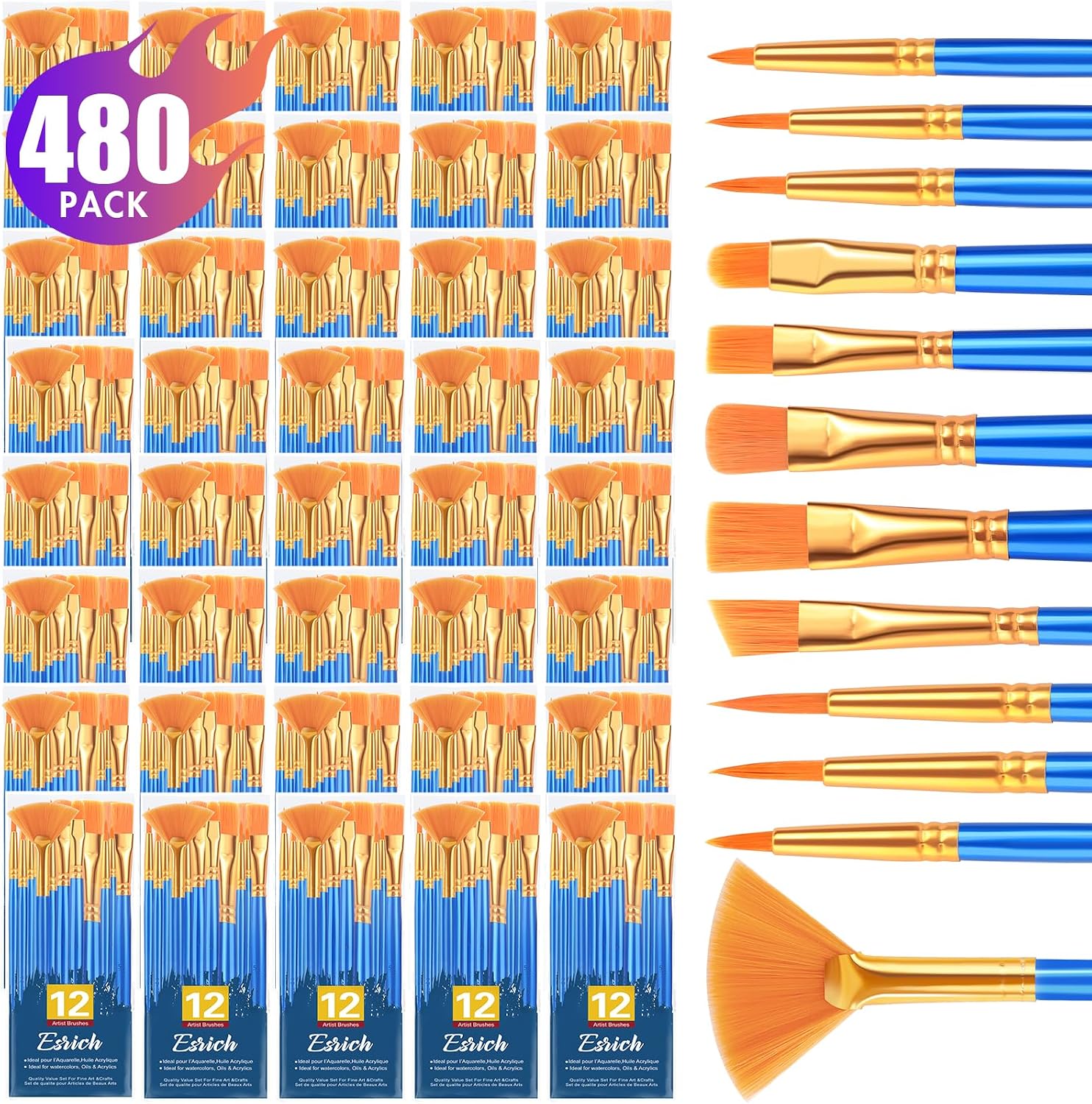 72 Piece Artist Brush Set