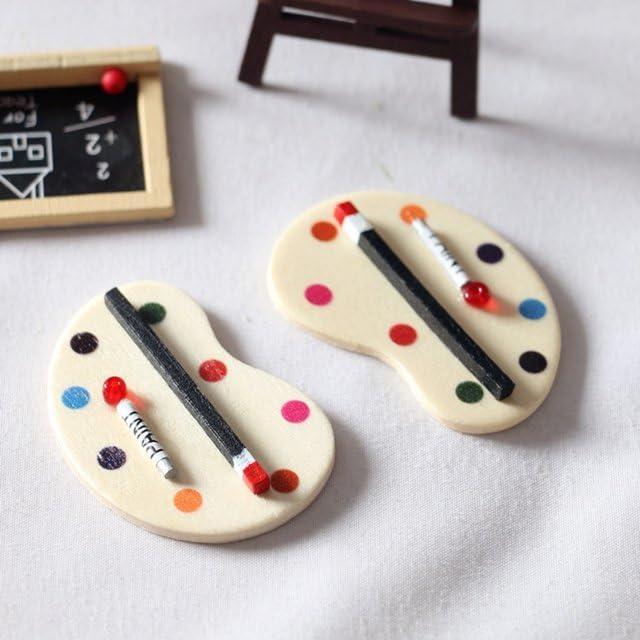 Miniature Artist Palette with Brush