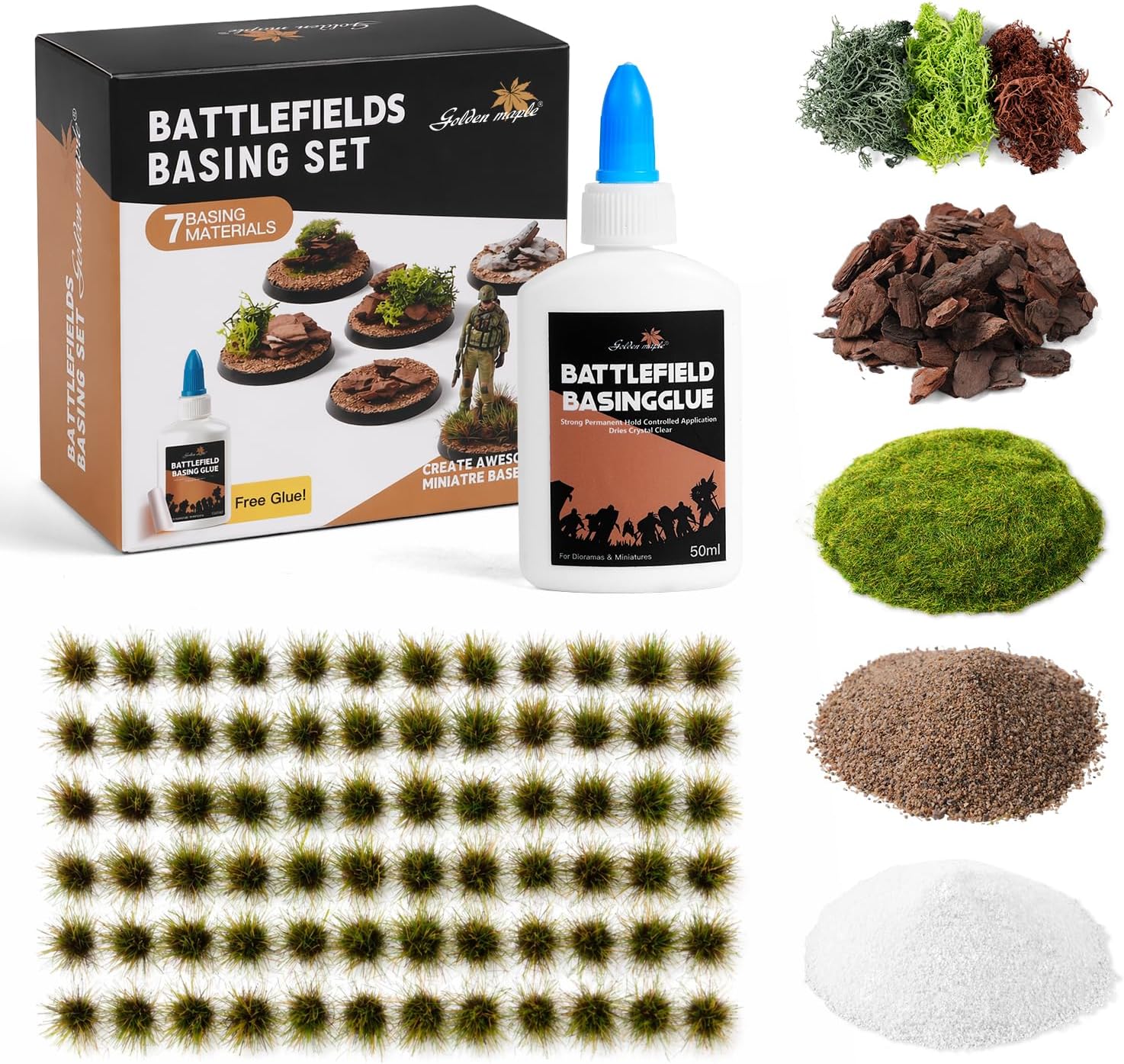 Miniature Basing Terrain Kit - 7-Piece